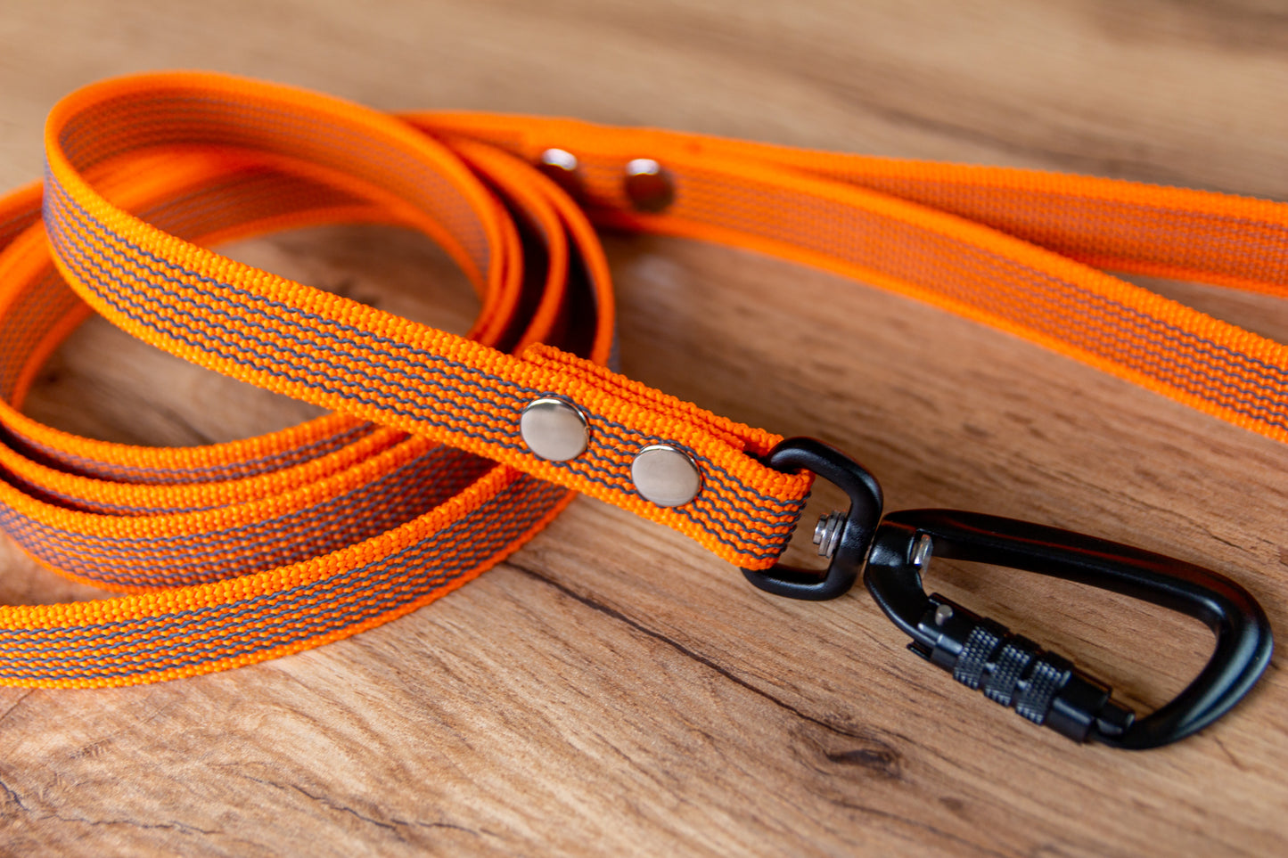 Orange Antiglidkoppel med Twist-Lock karbinhake, 20 mm