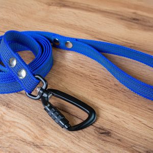 Blått Antiglidkoppel med Twist-Lock karbinhake, 20 mm