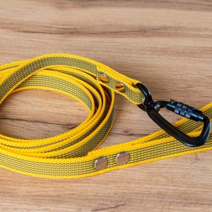 Gult Antiglidkoppel med Twist-Lock karbinhake, 20 mm