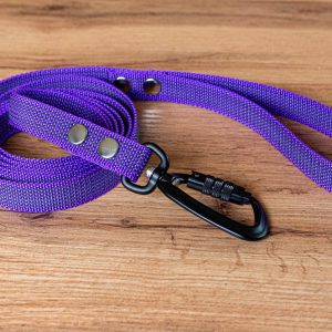 Lila Antiglidkoppel med Twist-Lock karbinhake, 20 mm