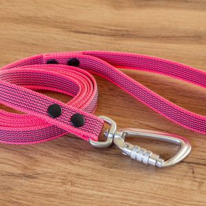 Neonrosa Antiglidkoppel med Twist-Lock karbinhake, 20 mm