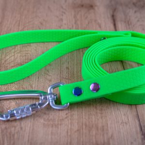Hexa Neongrön hundkoppel med Twist-Lock karbinhake, 20 mm