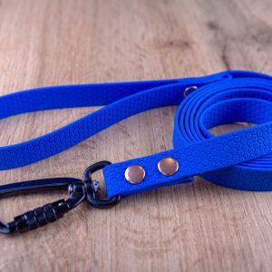 Hexa Blå hundkoppel med Twist-Lock karbinhake, 20 mm