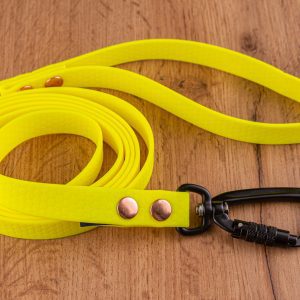Hexa Neongul hundkoppel med Twist-Lock karbinhake, 20 mm
