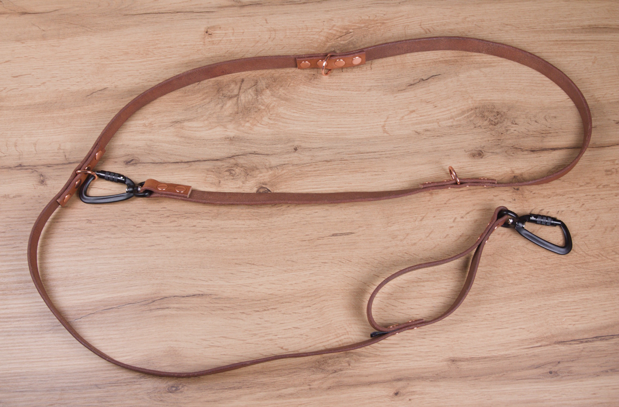 Justerbart hundkoppel med Twist-Lock karbinhake, 20 mm, flera material och färger - Bild 2
