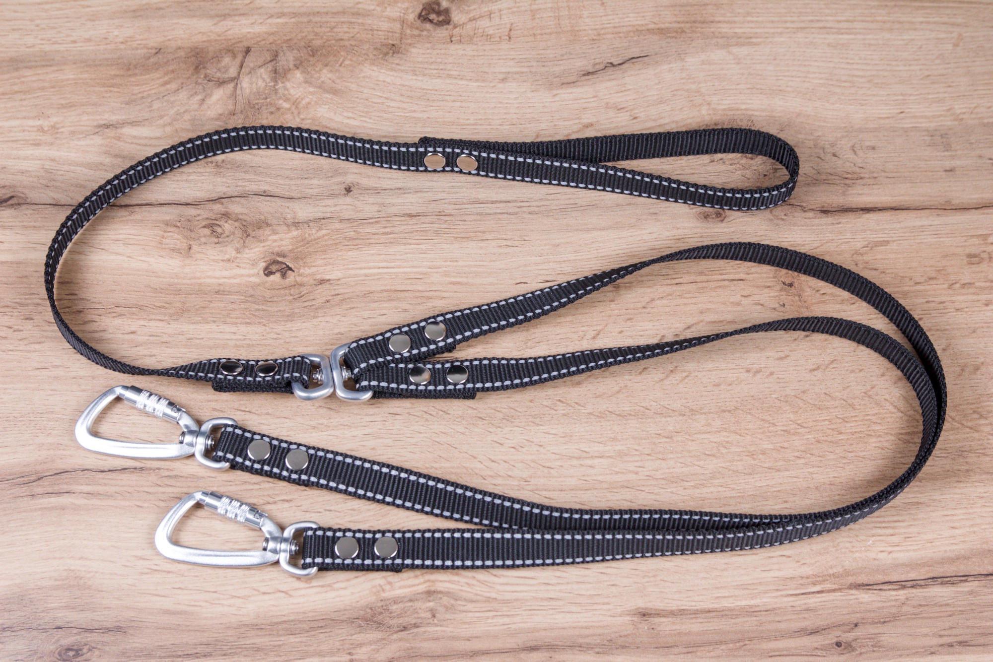 Y-koppel med handtag och Twist-Lock karbinhake, 20 mm, flera material och färger - Bild 5