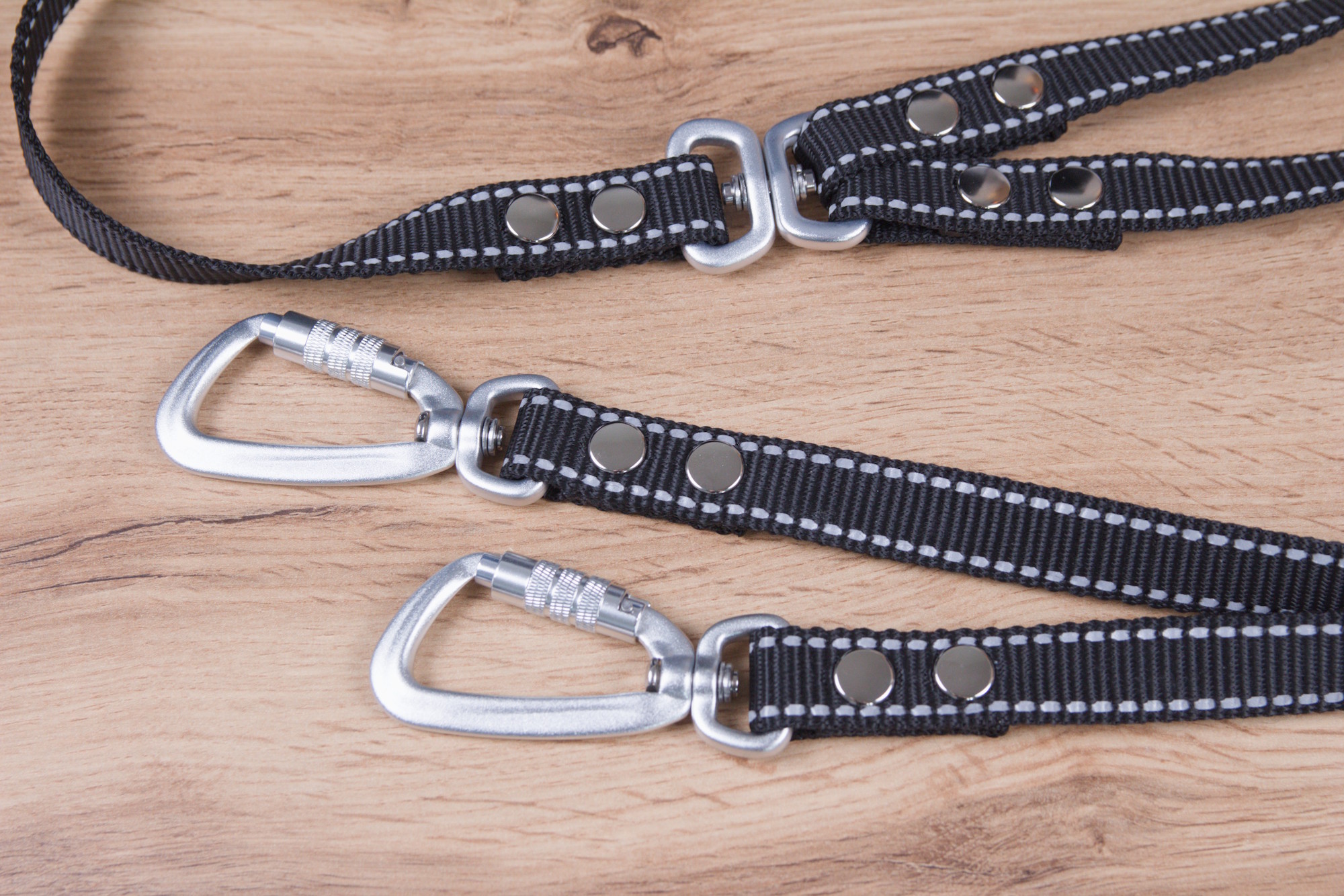 Y-koppel med handtag och Twist-Lock karbinhake, 20 mm, flera material och färger - Bild 4