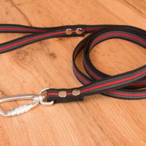 Röd & Svart Antiglidkoppel med Twist-Lock karbinhake, 20 mm