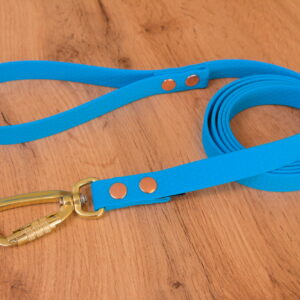 Hexa Himmelsblå hundkoppel med Twist-Lock karbinhake, 20 mm