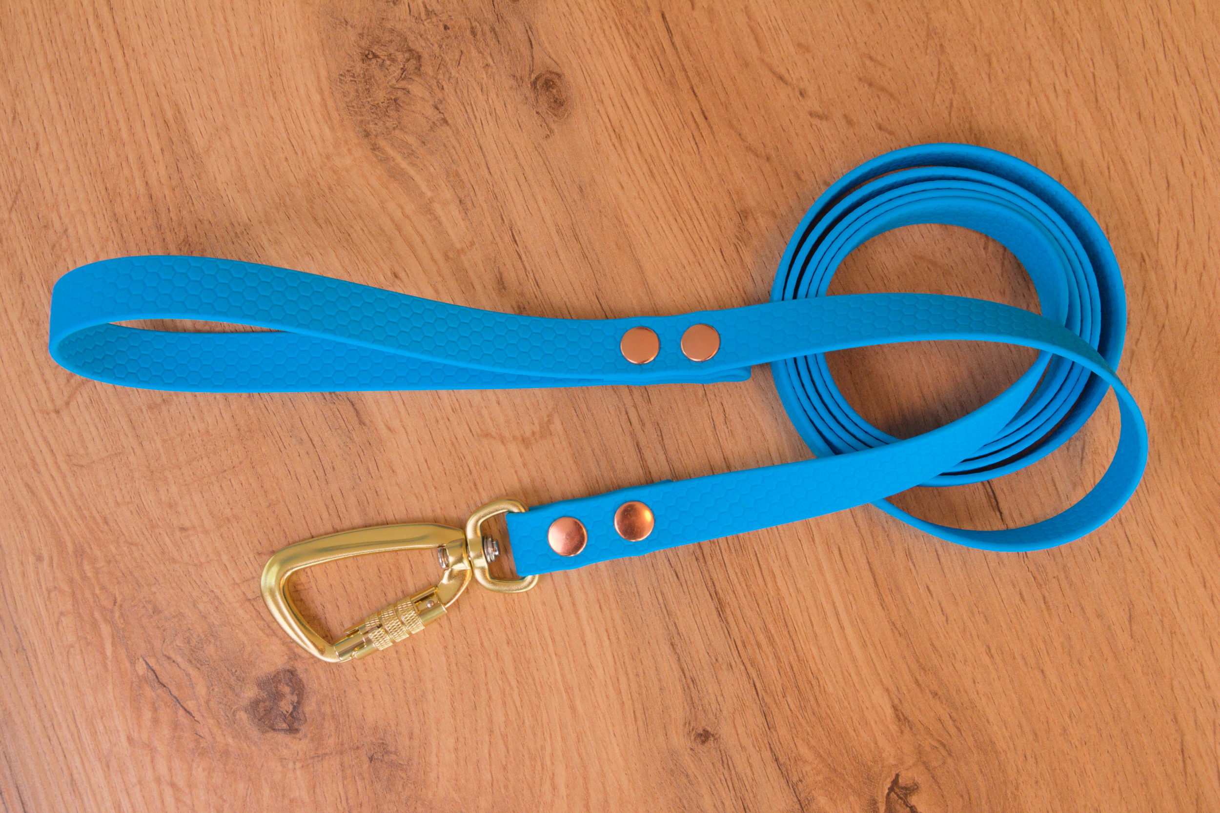 Hexa Himmelsblå hundkoppel med Twist-Lock karbinhake, 20 mm - Bild 2